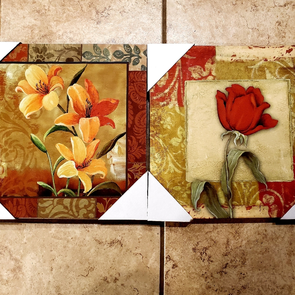 Canvas flower prints